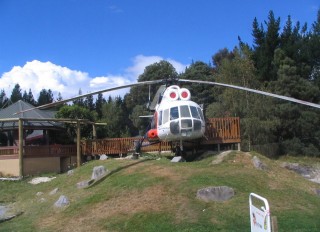 Mi-8, a real helicopter for a cafe